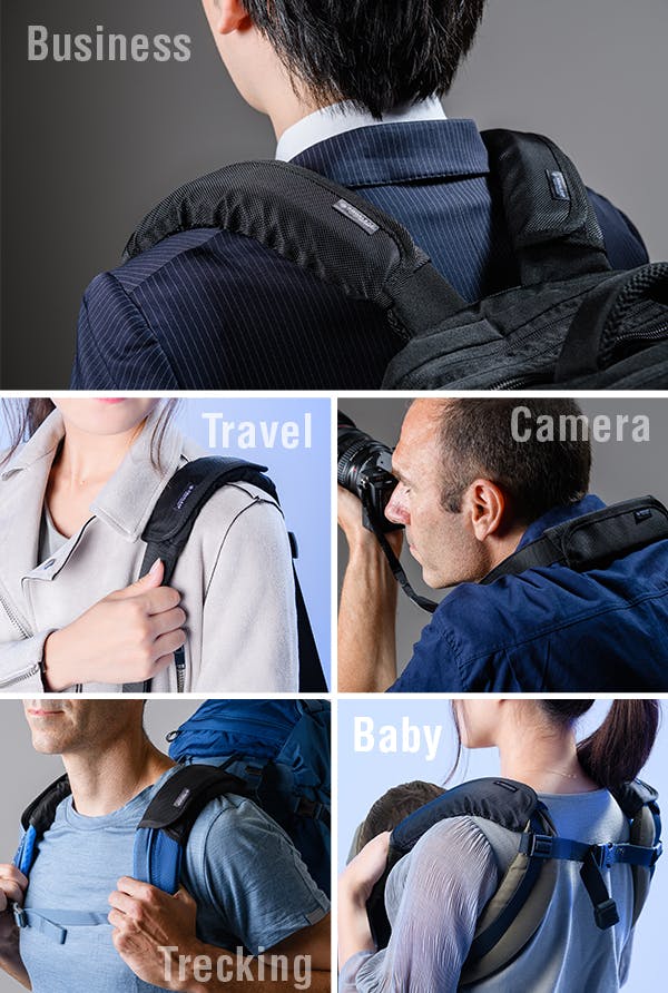 重いカバンが軽くなる! ?取り付け簡単ショルダーパッド「AQUALEAP SHOULDER PAD」 | AppBank