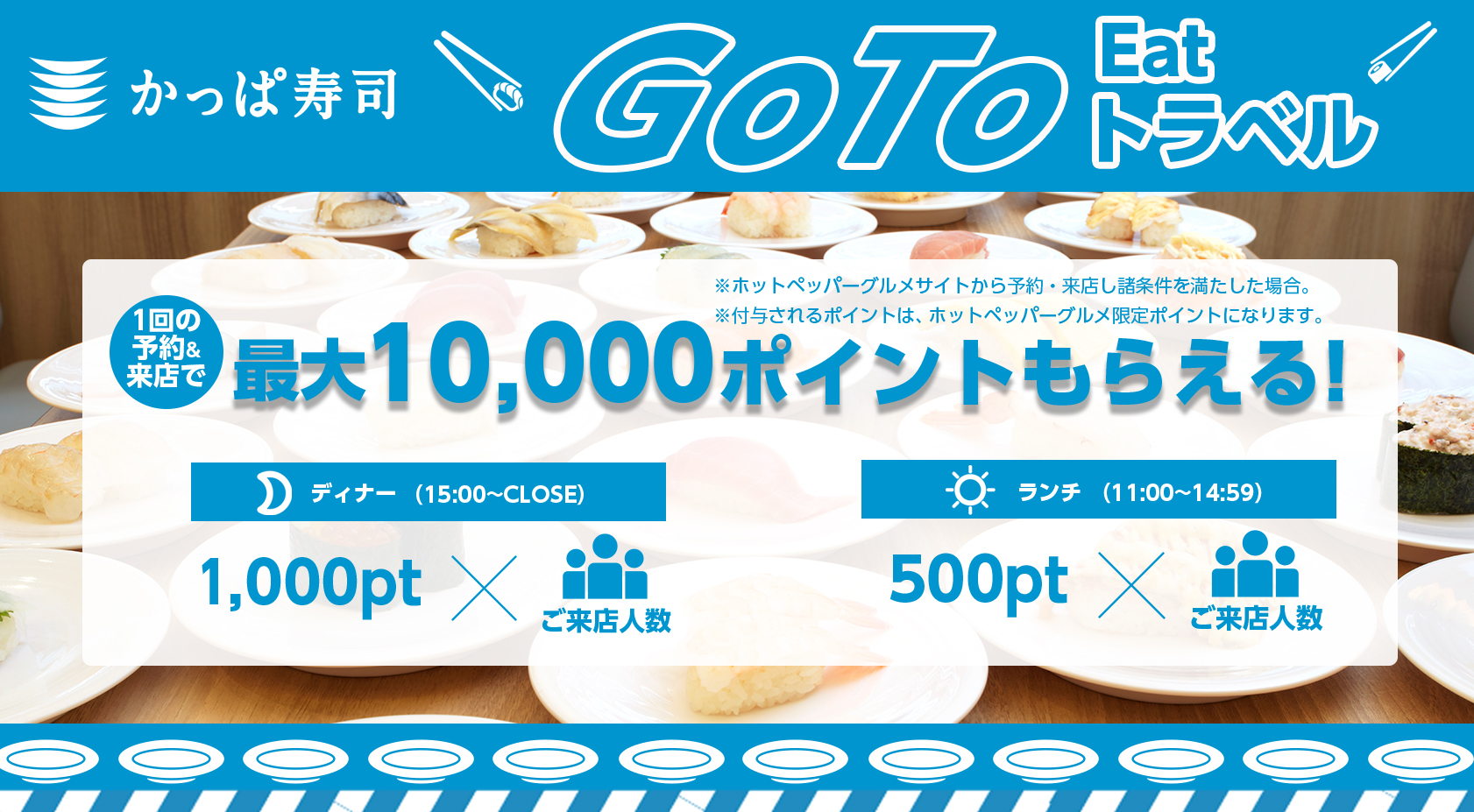 かっぱ寿司がgotoイートに対応したぞ ホットペッパーで予約してポイントをもらおう Appbank