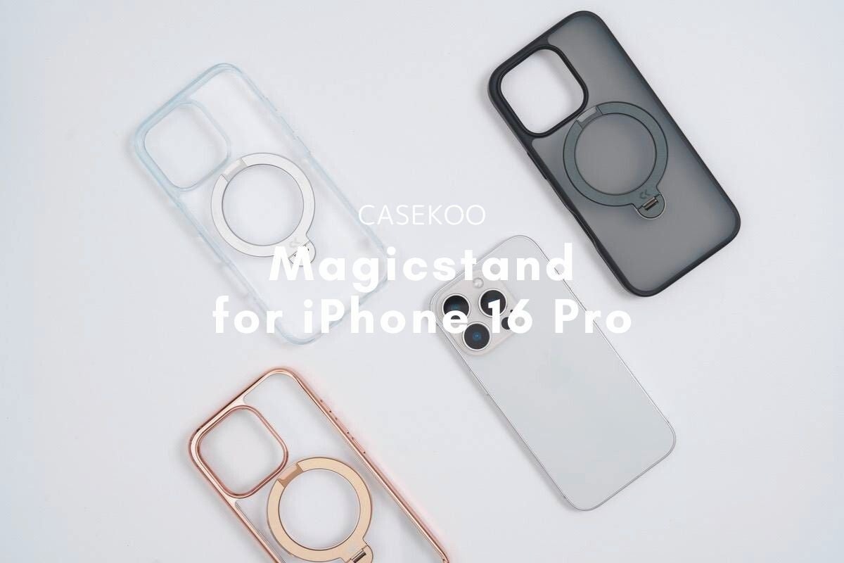 CASEKOO、360度回転するスタンドを搭載したiPhone 16シリーズ用MagSafe対応ケース「Magicstand」発売