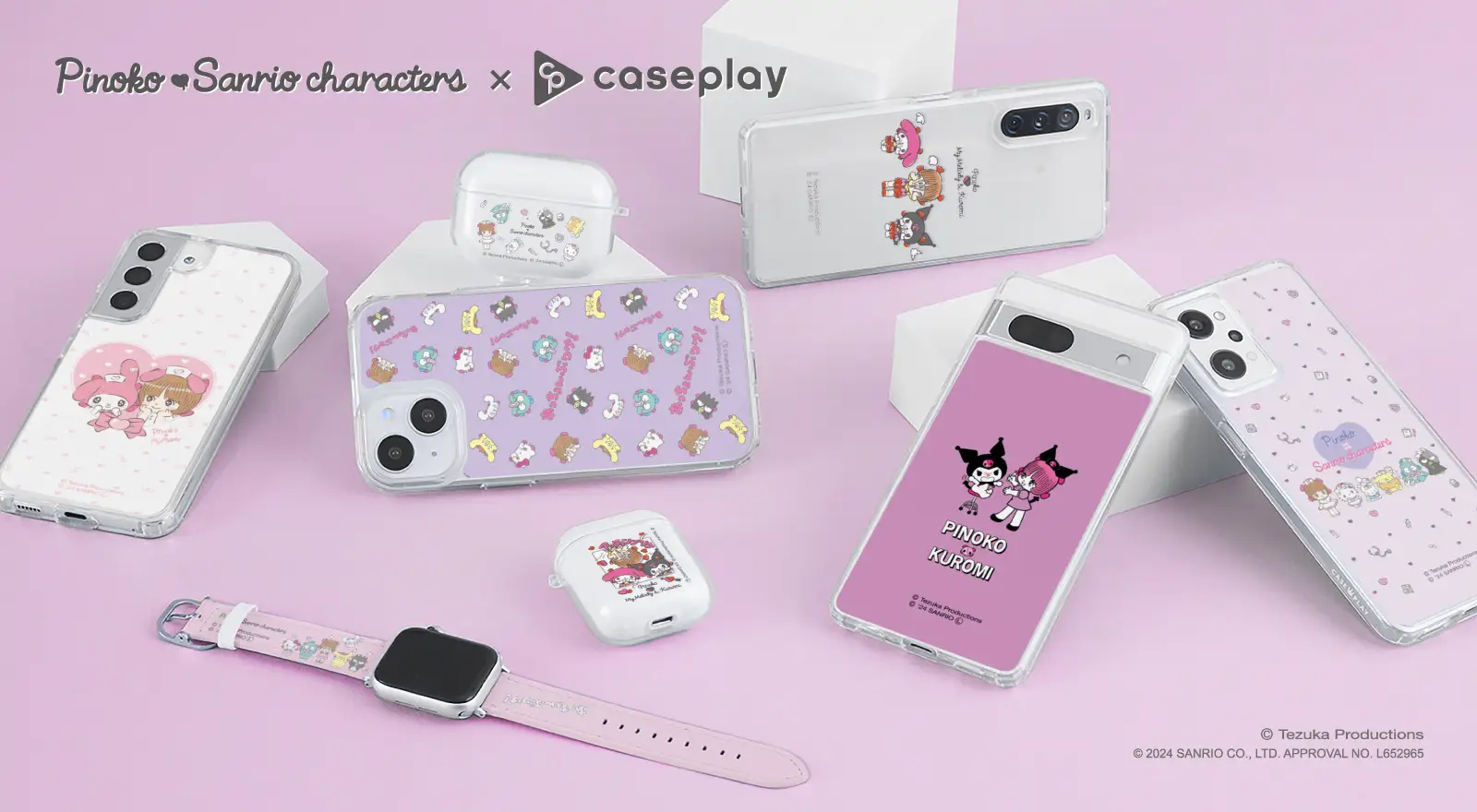 caseplay、「ピノコ×サンリオキャラクターズ」のアートパネルスピーカー、スマートグリップスタンドなど全9アイテム新登場！