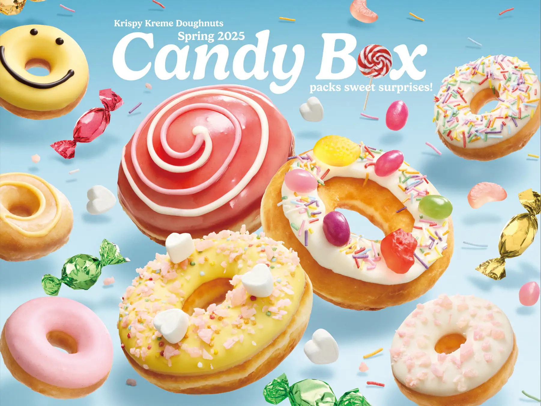 クリスピー・クリーム・ドーナツから“パチパチ・むちっ・ふわっ”新食感のドーナツが誕生！　新商品『Candy Box』を2月15日から期間限定発売