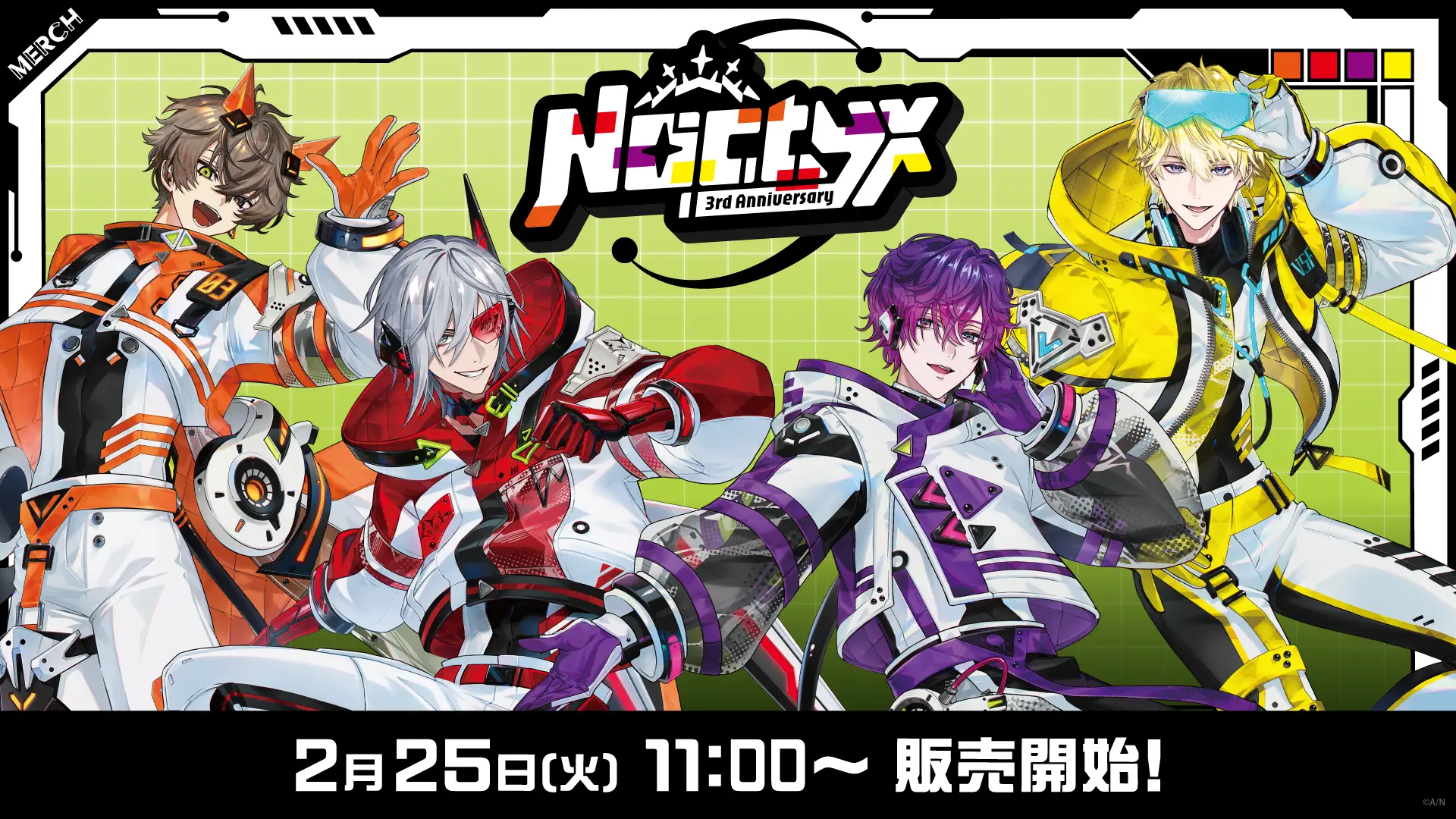 NIJISANJI EN「Noctyx 3rd Anniversary」、にじストア・ENストアにて同時販売開始！